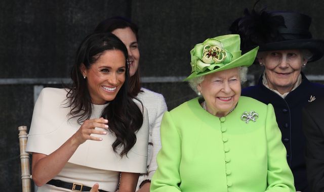 Queen 'particularly proud' of Meghan as she singles out duchess for praise amid Sussexes' exit
