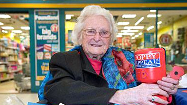Rosemary Powell retires from poppy selling at 103