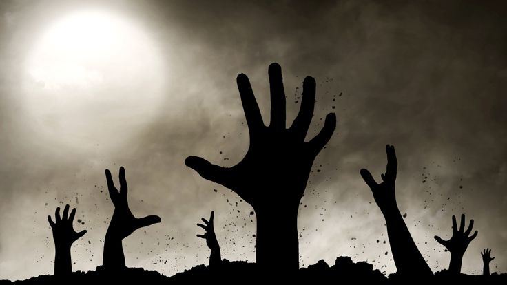 Zombies hand silhouette