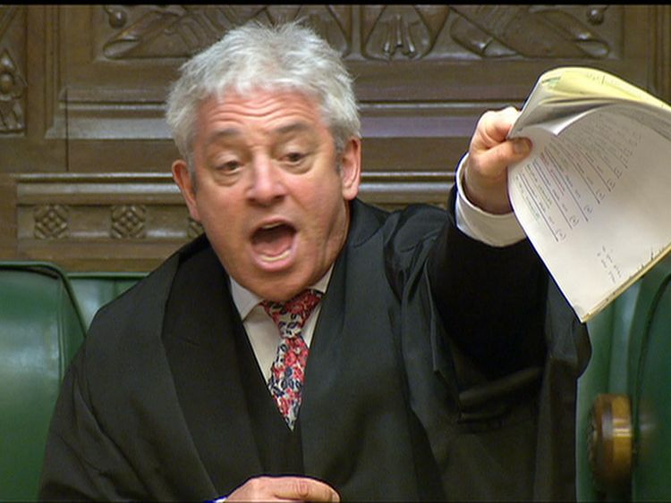 Speaker Bercow in the Commons