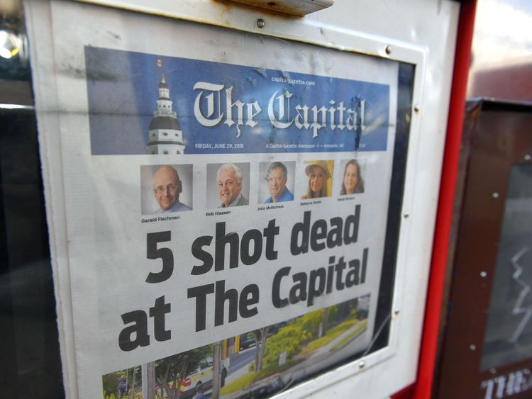 The paper on Friday morning after the shooting