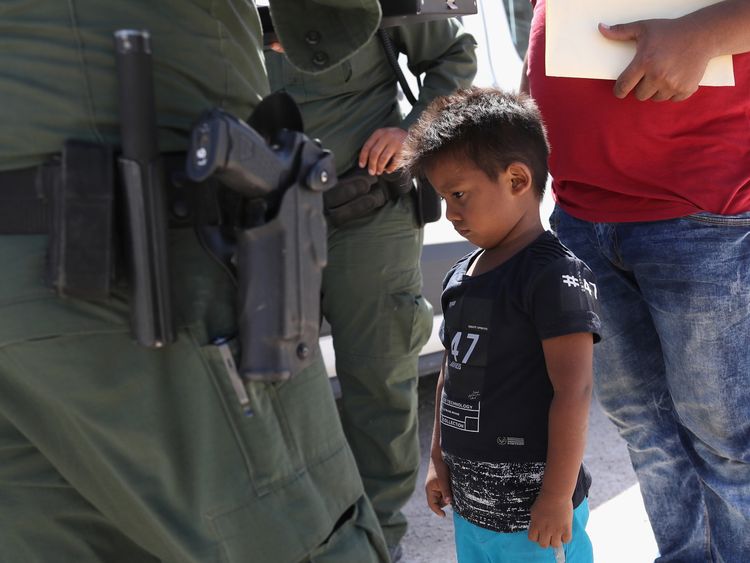 A boy from Honduras is taken into custody