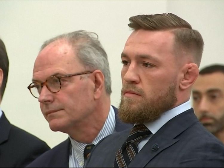 Conor McGregor was only in court for a few moments