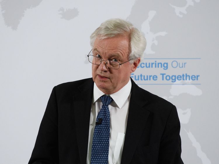 Secretary of State for Exiting the European Union David Davis delivers a speech in London, on the UK&#39;s vision for our future security relationship with the EU.
