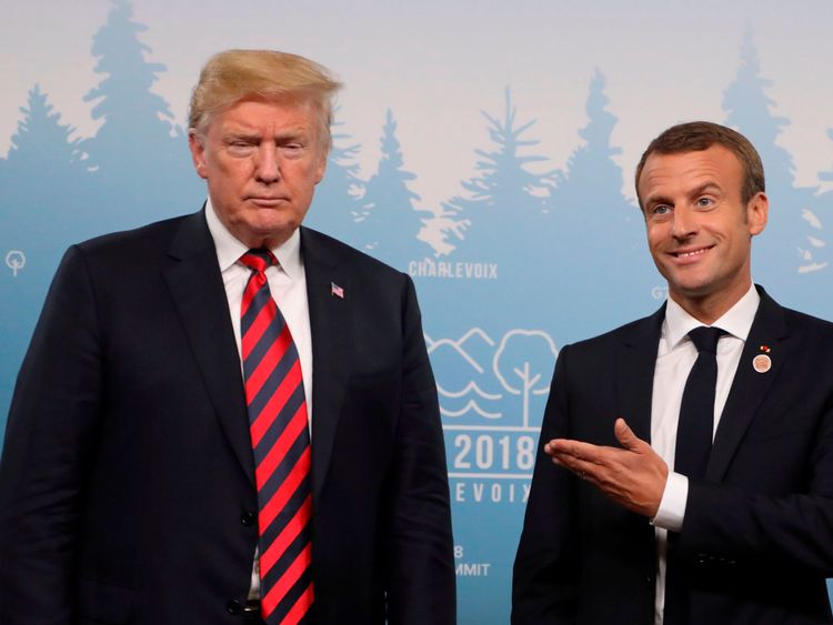 Donald Trump and Emmanuel Macron