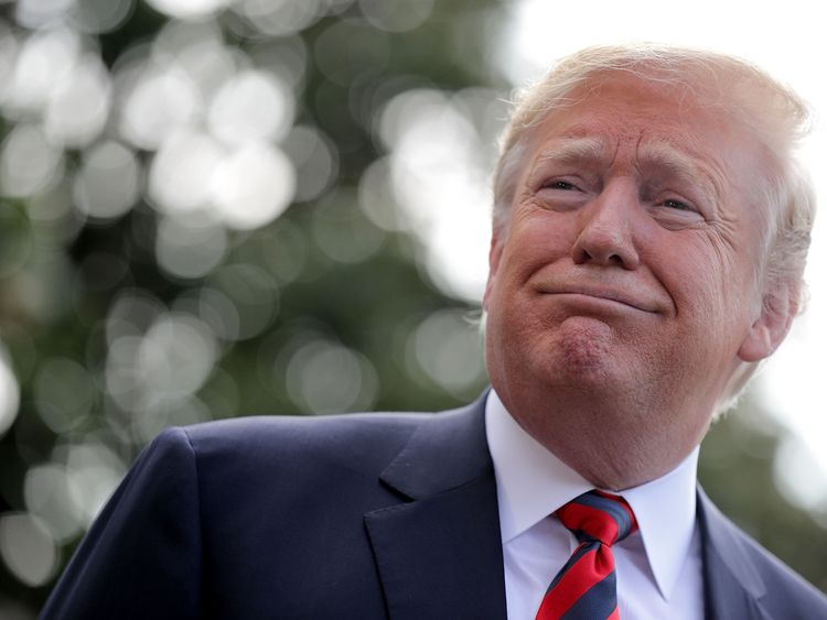 U.S. President Donald Trump departs the White House June 8, 2018 in Washington, DC. Trump is traveling to Canada to attend the G7 summit before heading to Singapore on Saturday for a planned U.S.-North Korea summit.