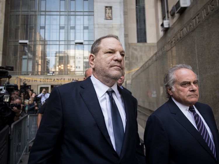 Harvey Weinstein and attorney Benjamin Brafman exit State Supreme Court, June 5, 2018 in New York City. Weinstein pleaded not guilty on two counts of rape and one count of a criminal sexual act. (Photo by Drew Angerer/Getty Images)