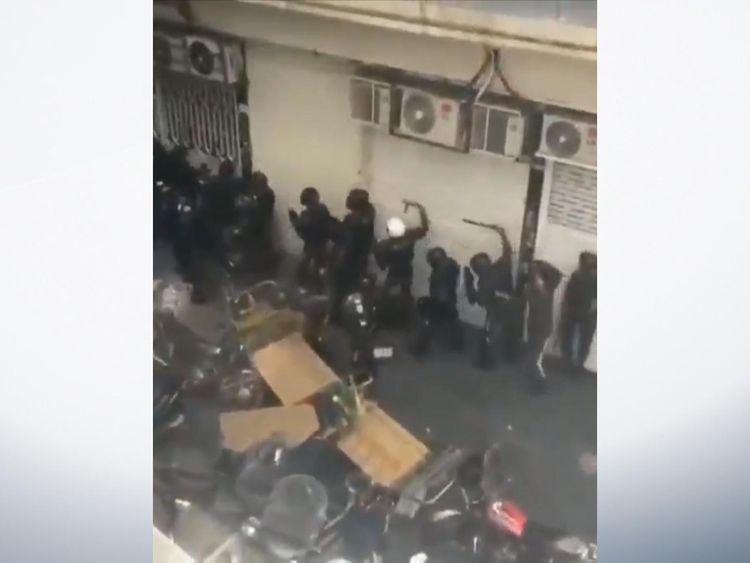Riot police were out in full force in Tehran on Tuesday, witnesses said
