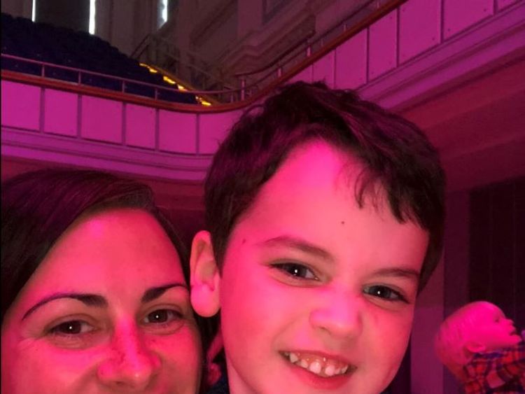 Jessica Brown and her son Stanley, who has rare PKU health status
