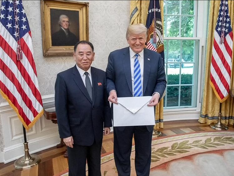 Kim Yong Chol hand delivers Kim Jong Un's letter to Donald Trump in Washington