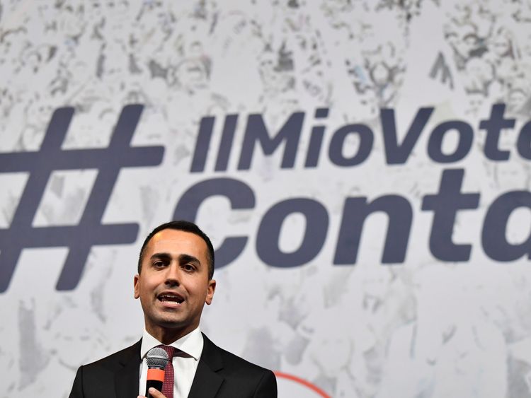 Italy&#39;s deputy prime minister Luigi Di Maio 