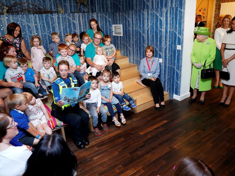 Queen Elizabeth II and the Duchess of Sussex visit Storyhouse Chester, where they will be taken on a tour of the building before unveiling a plaque to mark the official opening