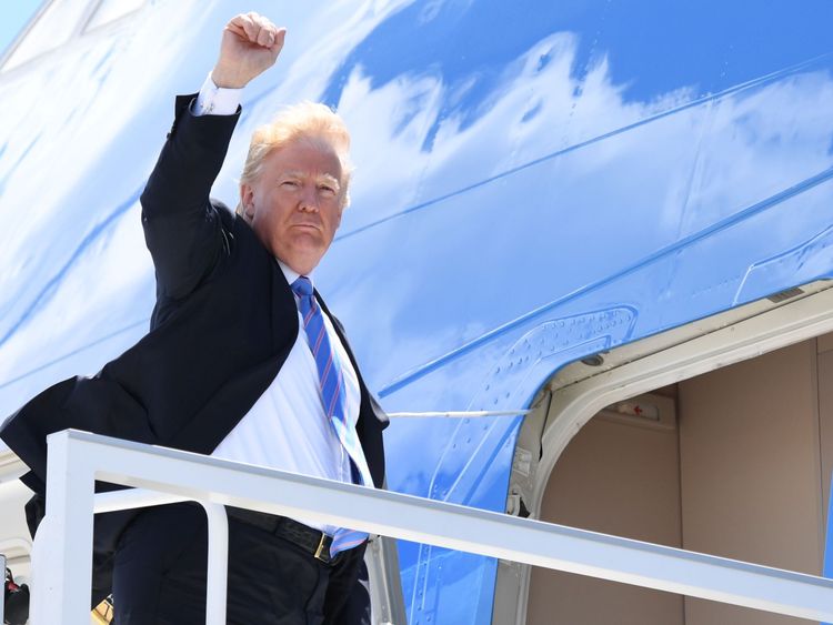 President Trump has left for Singapore
