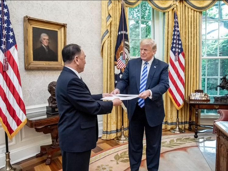 Kim Yong Chol hand delivers Kim Jong Un's letter to Donald Trump in Washington