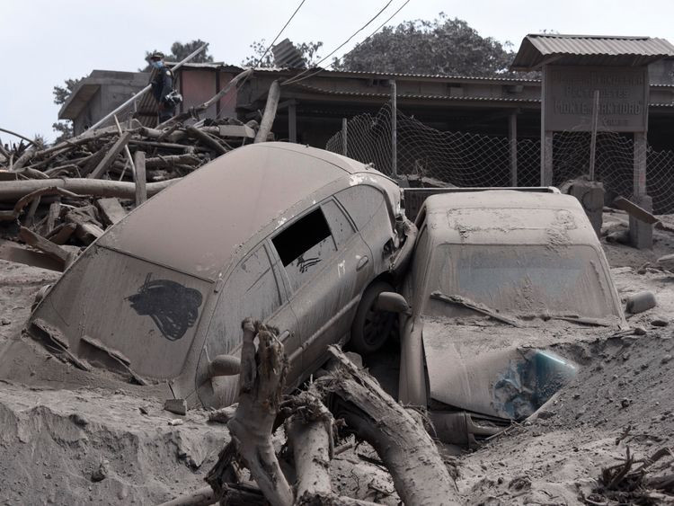 The eruption has wiped out whole villages and destroyed cars and homes