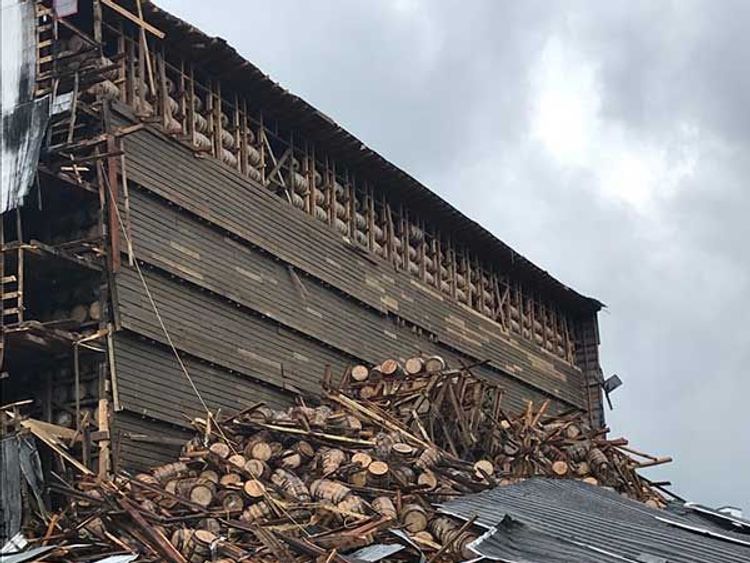 Warehouse collapse