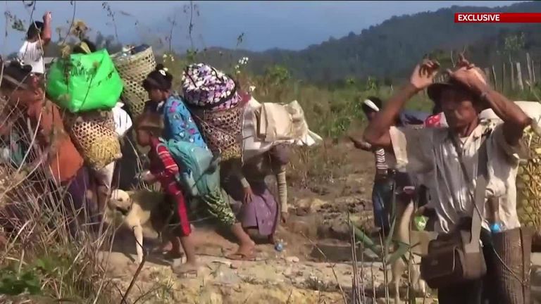 Sky News has uncovered evidence the Burmese military is targeting the mainly Christian Kachin people