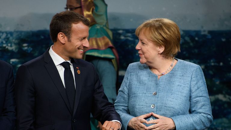 Mrs Merkel is hoping French president Emmanuel Macron will agree to a joint migrant proposal