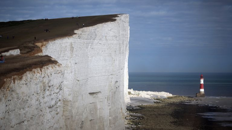 A mother and son were found dead at the base of Beachy Head cliffs