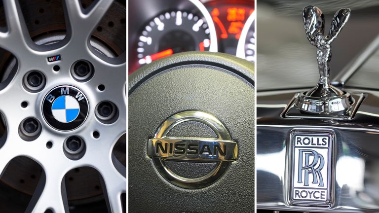 BMW, Nissan, Rolls Royce