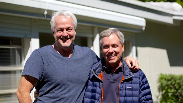 Gazette editor Rob Hiaasen (left) and brother Carl. Pic: Facebook