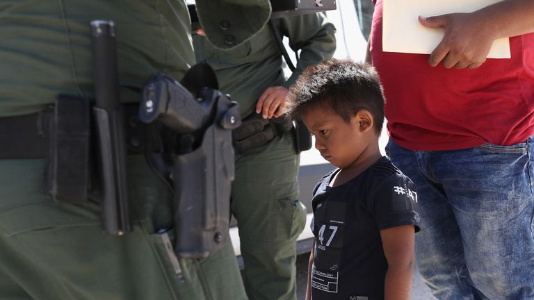 A boy from Honduras is taken into custody