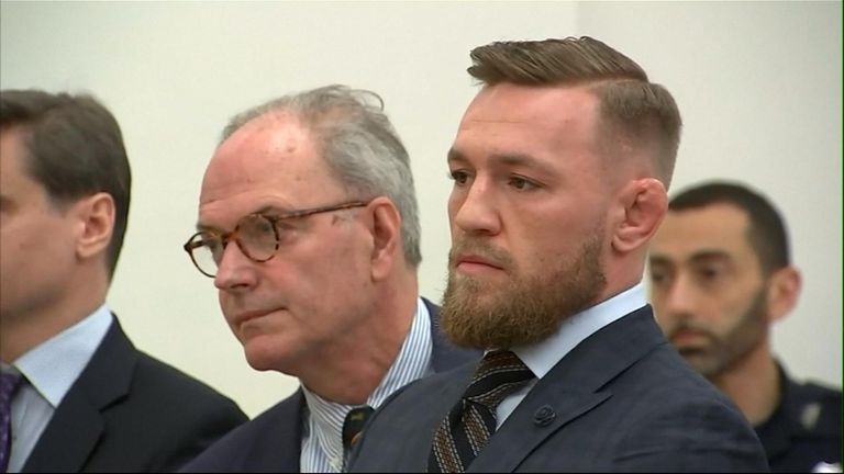 Conor McGregor was only in court for a few moments