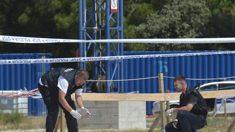 Police at the scene. Pic: Dino Stanin/PIXSELL/WENN