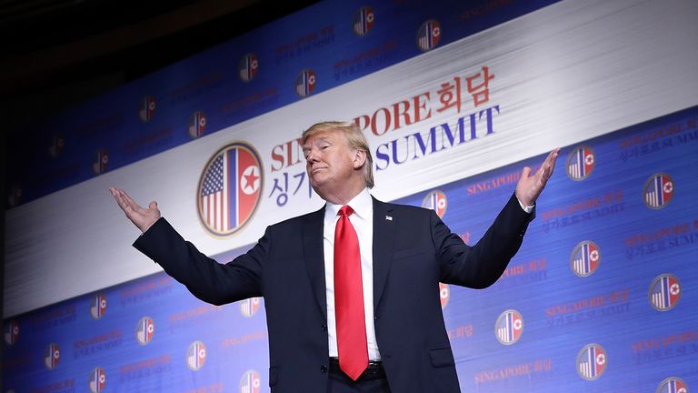 Donald Trump sums up his historic summit with Kim Jong Un