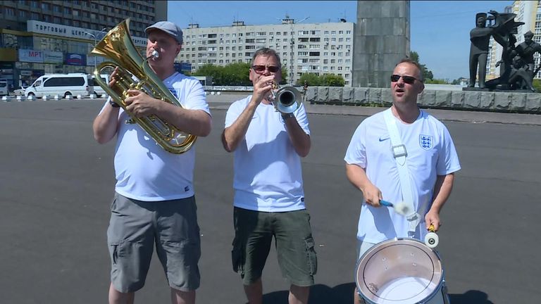 The England band perform their World Cup song