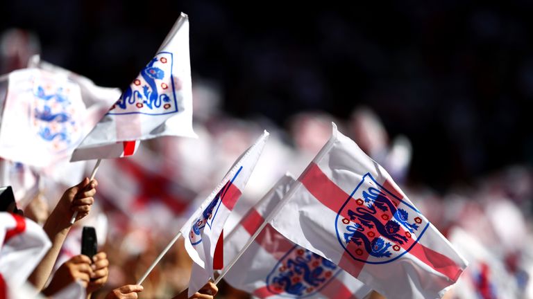 England fans during a match against Nigeria in June. File pic