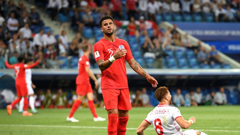  during the 2018 FIFA World Cup Russia group G match between Tunisia and England at Volgograd Arena on June 18, 2018 in Volgograd, Russia.