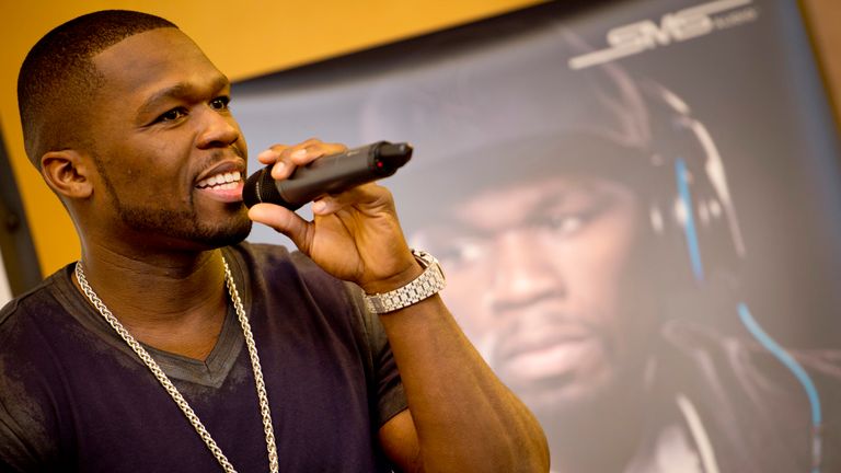 US rapper Curtis &#39;50cent&#39; Jackson speaks at the launch of his headphone range from SMS audio at the 52nd edition of the &#39;IFA&#39; trade fair in Berlin on August 30, 2012. IFA, the world&#39;s largest consumer electronics and home appliances fair opens to the public from August 31st to September 5, 2012.AFP PHOTO / ODD ANDERSEN (Photo credit should read ODD ANDERSEN/AFP/GettyImages)