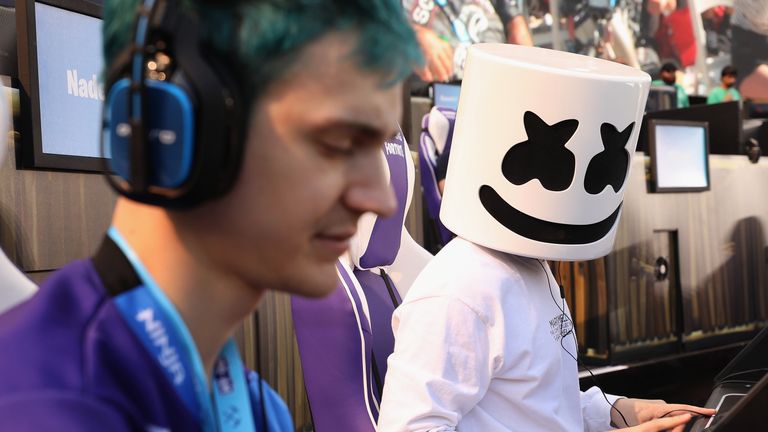 during the Epic Games Fortnite E3 Tournament at the Banc of California Stadium on June 12, 2018 in Los Angeles, California. 