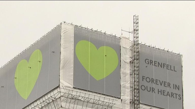 Victims of the Grenfell Tower fire are remembered with 72 seconds of silence