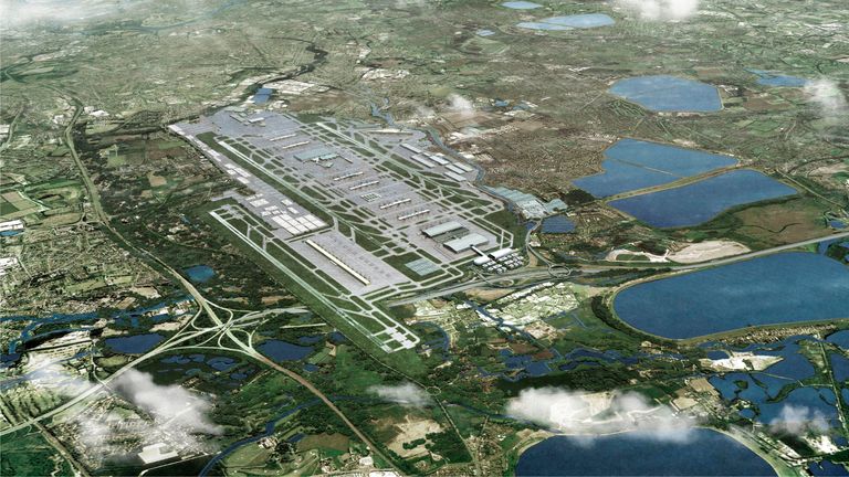 Artist&#39;s impression of how Heathrow could look with a third runway