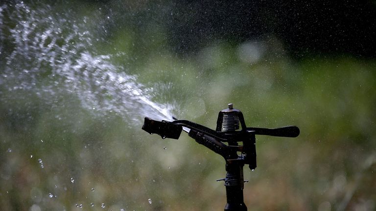 People are being advised not to use sprinklers on their lawns
