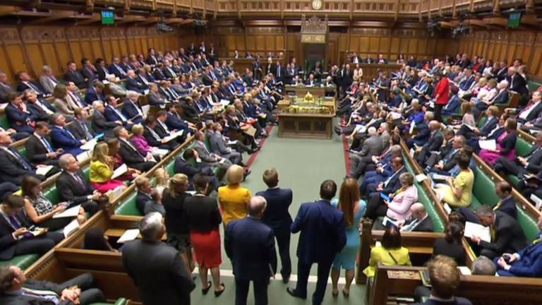Mrs May is concerned pro-EU Tory MPs will rebel and vote for the Lords amendments