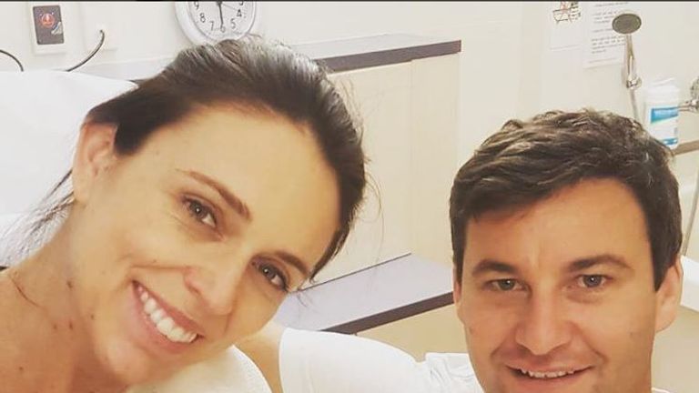 Jacinda Ardern posted a picture of her reshaped family on Instagram after giving birth to a 7lbs 3 baby