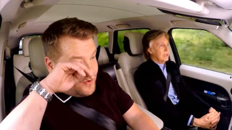 James Corden cries during Paul McCartney carpool | Ents & Arts News | Sky  News