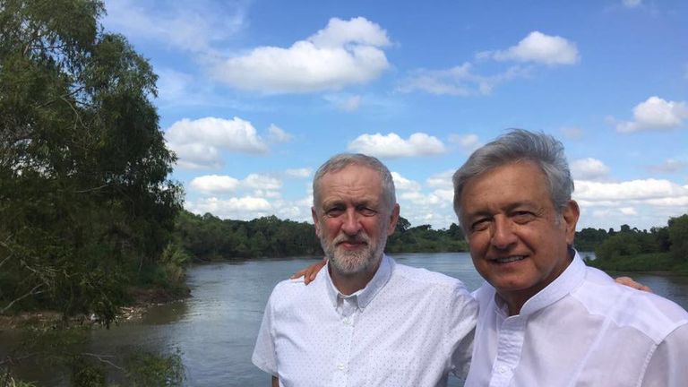 Jeremy Corbyn and Andres Manuel Lopez Obrador in 216