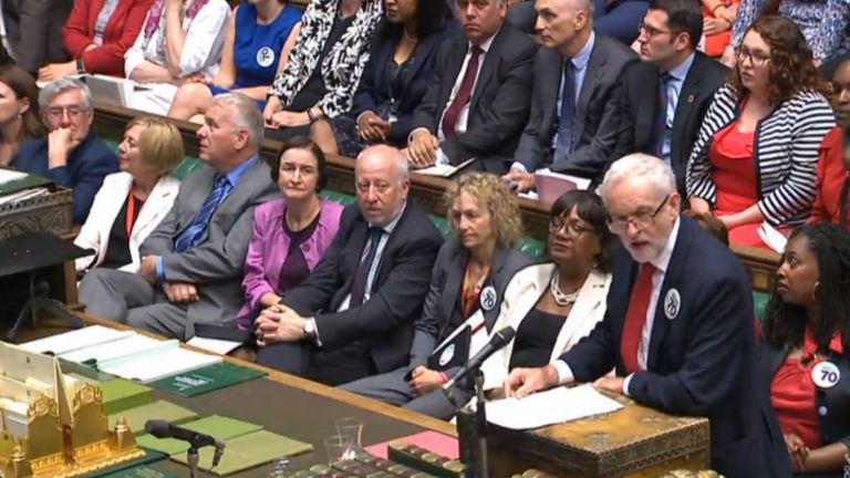 Jeremy Corbyn on the attack in the House of Commons