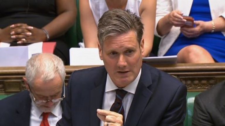 Shadow Brexit secretary Sir Keir Starmer is speaking about the customs union