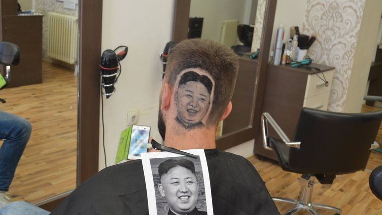 Perhaps the most controversial style was Kim Jong Un. Pic: Facebook/House of Damian
