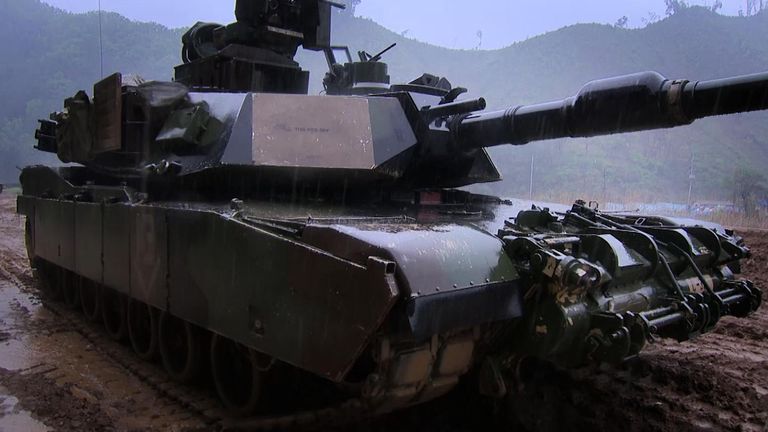 US troops are doing tank drills in South Korea