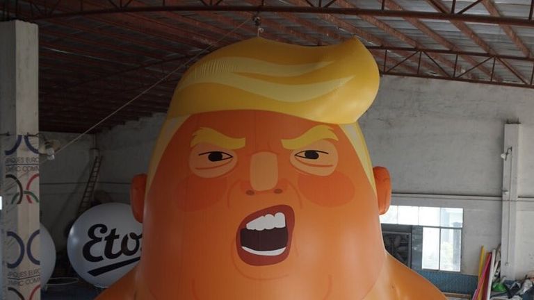 The Trump baby blimp which Leo Murray wants to fly over London