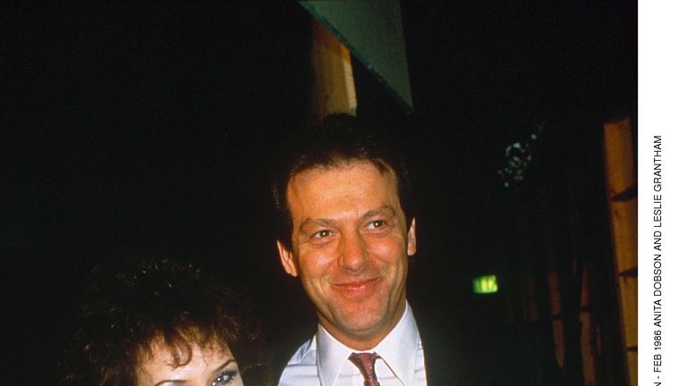 Grantham pictured with his on-screen wife - Angie Watts - played by Anita Dobson