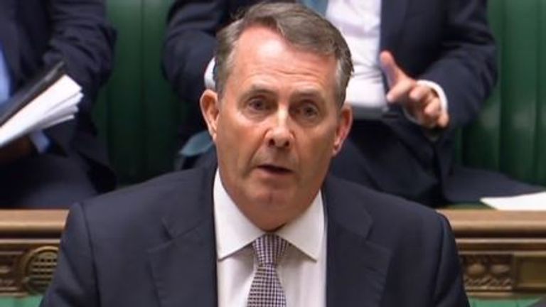 Liam Fox said he hopes Brexit will exempt the UK from substantial US steel tariffs