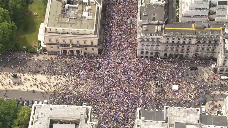 The People's Vote march is held on the second anniversary of the referendum, with thousands calling for a vote on the final deal.