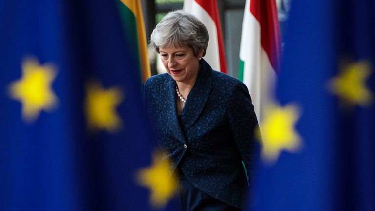 Theresa May in Brussels for the EU summit